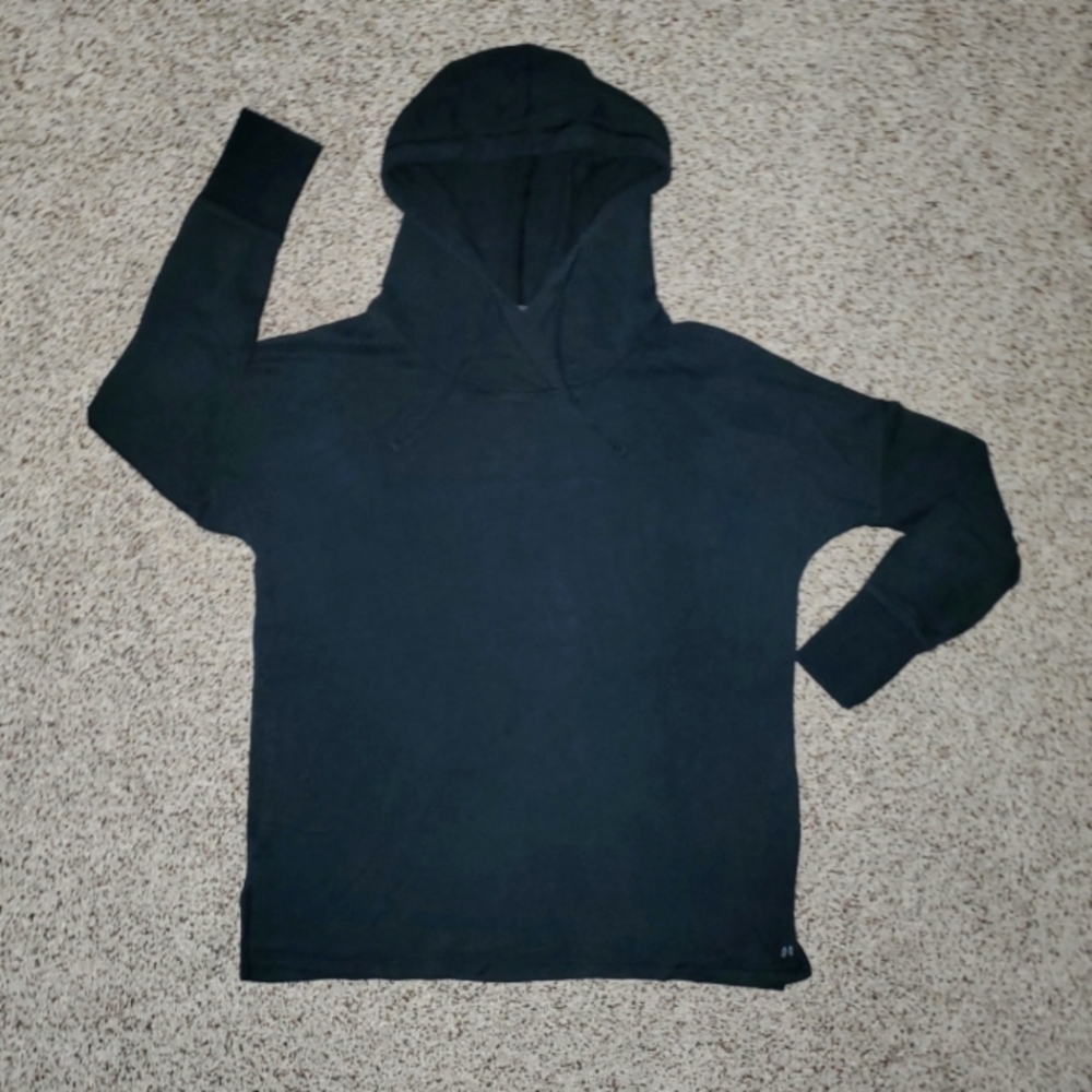 Victoria's Secret Hooded Long Sleeve Pocket Women's Sweatshirt - Black